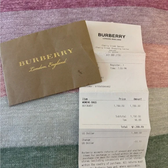 Burberry Tan and Black Check Backpack